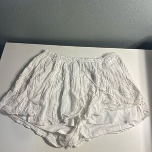 American Eagle Outfitters White Elastic Waist Shorts